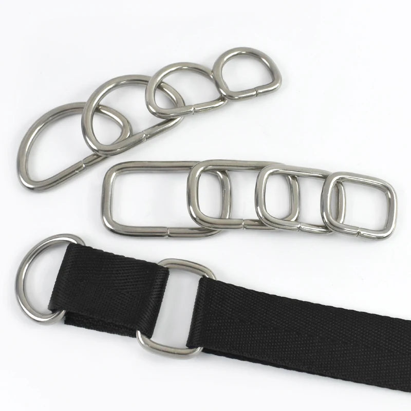 15/500Pcs 304# Stainless Steel O D Ring Bag Strap Buckle 20/25/32/38mm Dog Coller Webbing Connect Rings Hook DIY Accessories