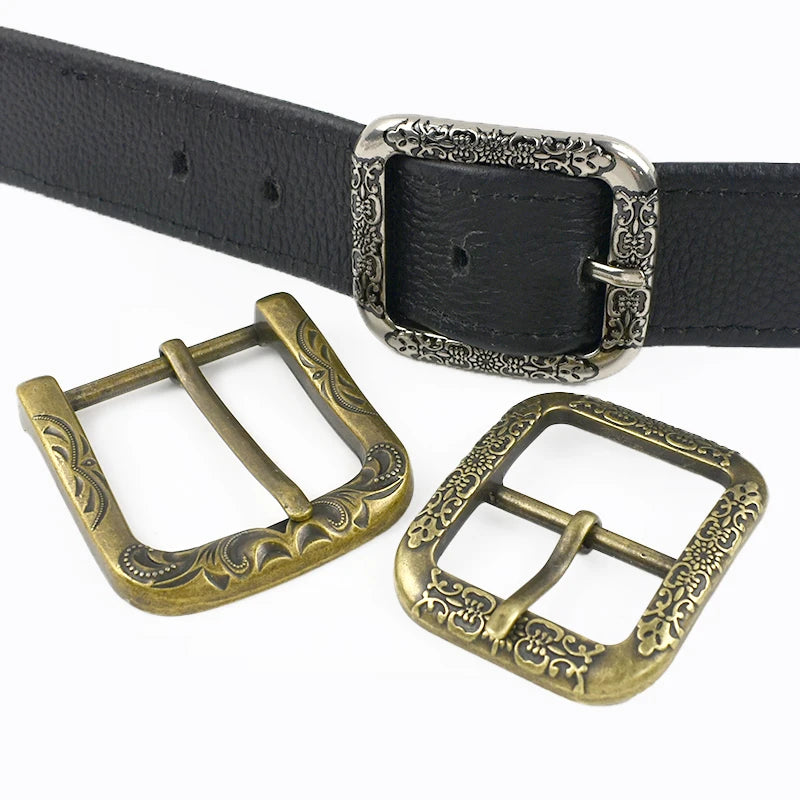 8/200Pcs 20/35/40mm Vintage Ancient Silver Brass Metal Belt Buckles Leather Waistband Adjust Pin Buckle Apparel Fastex Clasp Head