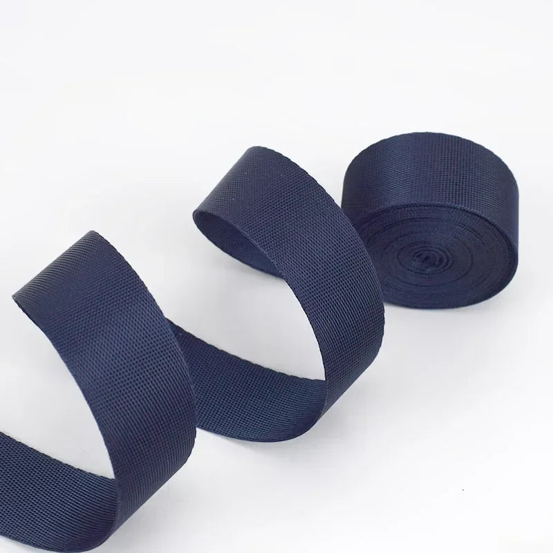 8/200Meters Colorful Nylon Webbing Strap 20-50mm Decor Ribbon Backpack Safety Belt Bias Binding Tape DIY Clothes Sewing Accessories