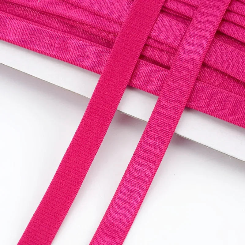 Meetee 10/300meters 12mm Elastic Bands for Underwear Bra Shoulder Strap Yoga Belt Hair Band DIY Sewing Garment Accessories