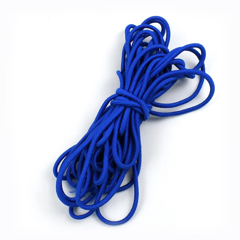 5mm Round Elastic Rope 10/300Meters Color Rubber Bands HairBand Elasticity Band Belt Drawstring Bungee Cord Sewing Supplies