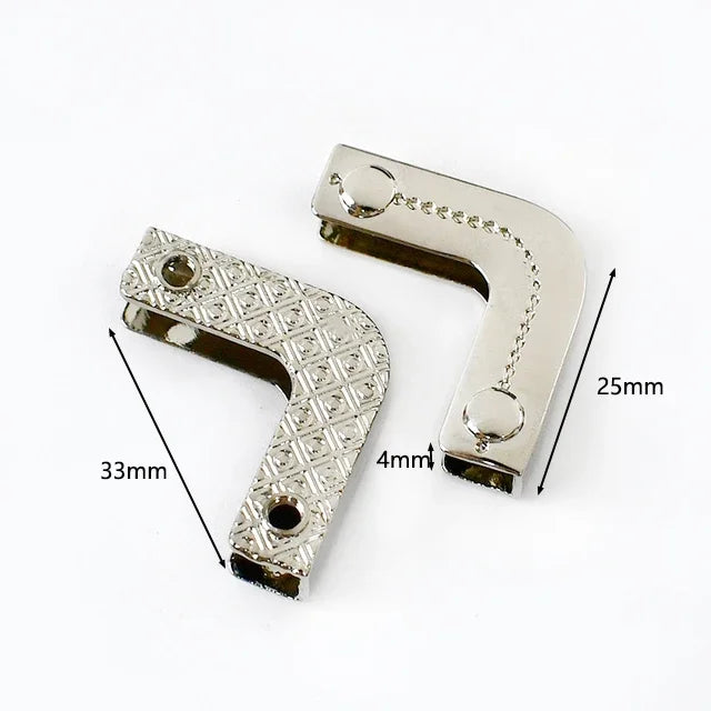 10/500pcs Meetee Bag Edge Corner Metal Buckles Purse Handbag Edges Protection Decor Clip Clasp for Bags Hardware Accessories