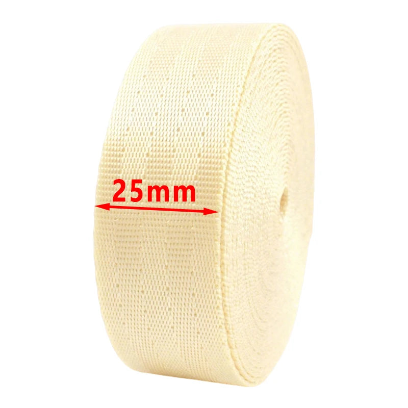 8/200Yards 25/38mm 1mm Thick Webbing Nylon Canvas Webbings Ribbon for Backpack Strap Belt Sling Tape Sewing Bia Binding Supplies