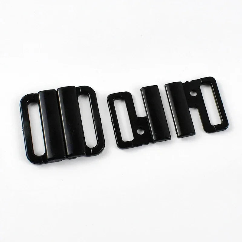 50Sets 10/15/20/25mm Plastic Bra Buckles Resin Front Closure Bikini Strap Clasp Swimwear Clip DIY Underwear Sewing Accessory