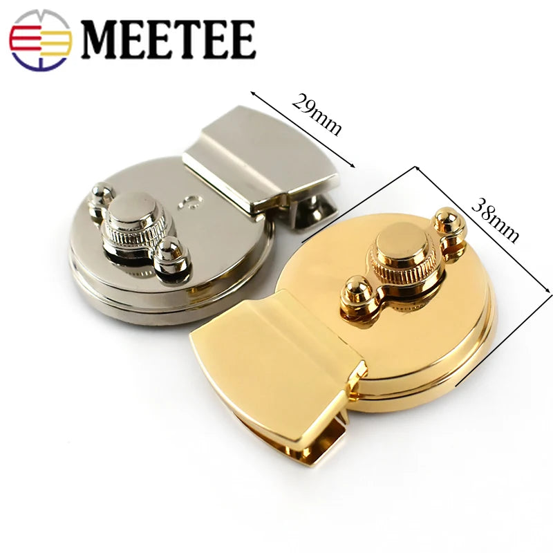 2/70pcs Fashion Metal Turn Locks Replacement Bags Snap Hooks Purse Clasp Closure Lock DIY Crafts Accessories KY2066