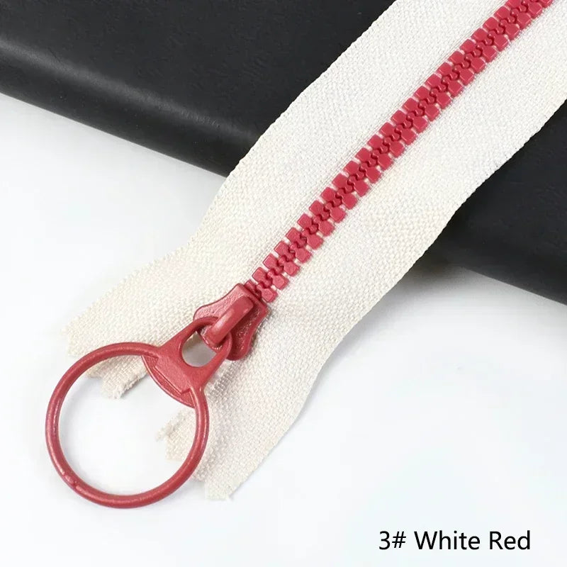 20/400Pcs 15-40cm 3# Resin Zippers Ring Zip Slider ClosedEnd Zipper for Bags Wallet Purse Decor Zips Repair Clothes Sewing Accessory