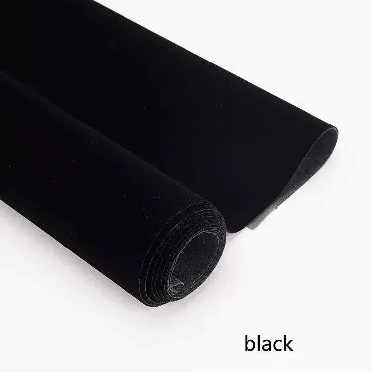 90/1350cm*150cm 0.5mm Thick Self Adhesive Velvet Fabric Sticky Flock Fabrics DIY Jewelry Box Sofa Table Car Drawer Liner Backing