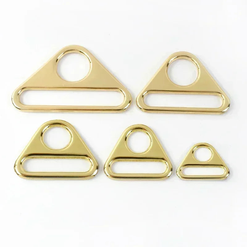 25/600Pcs 20-50mm Metal Buckles Triangle Adjust Belt Buckle Bag Strap Webbing Carabiner Clasp Bikini Metalic Ring Hardware Accessory