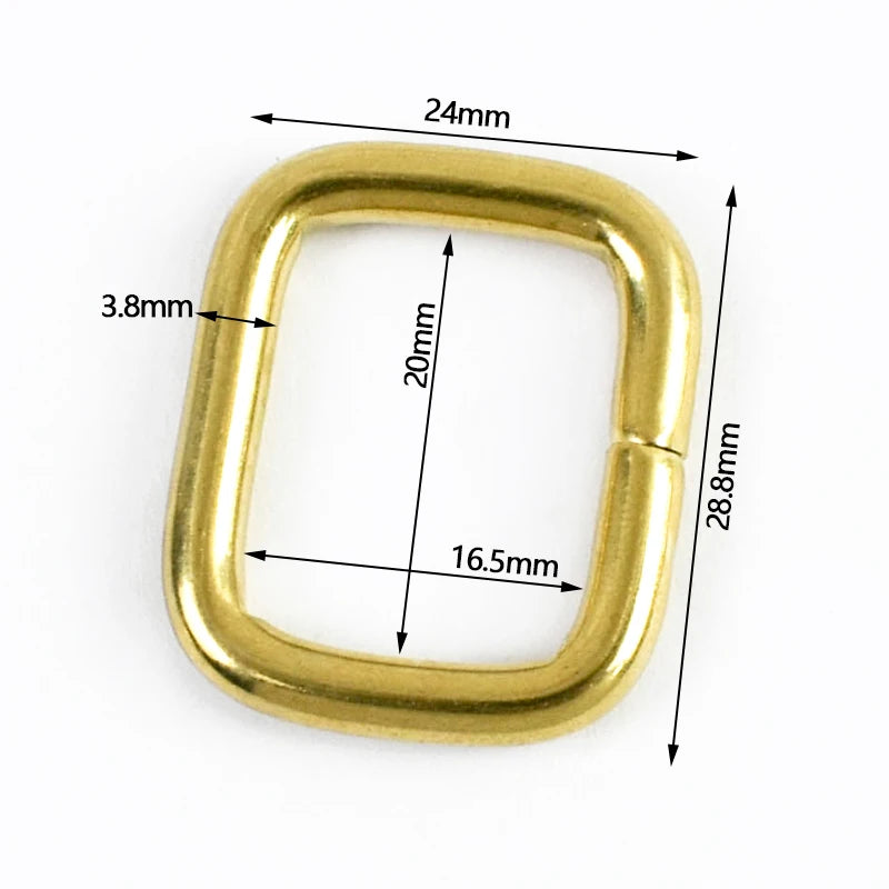 25/800Pcs Metal Bags Buckle 13-38mm Brass O D Ring Webbing Belt Connect Hook Buckles Handbag Strap Carabiner Clip Crochet Hooks