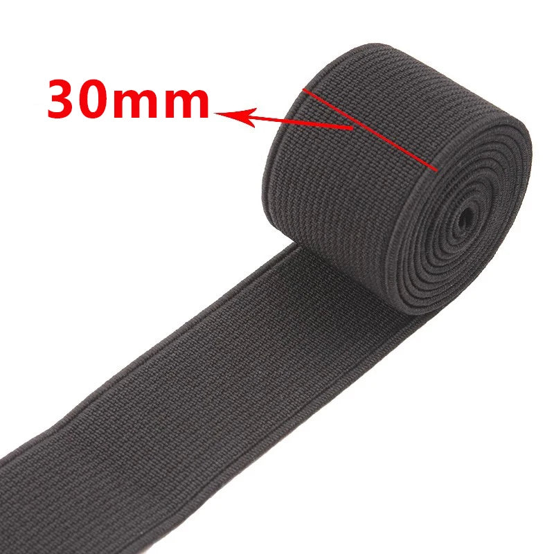 8/300Meters Black Elastic Band 10-80mm Nylon Elastics Webbing Tape for Waistband Rubber Bands Apparel Bungee Cord Sewing Trimming