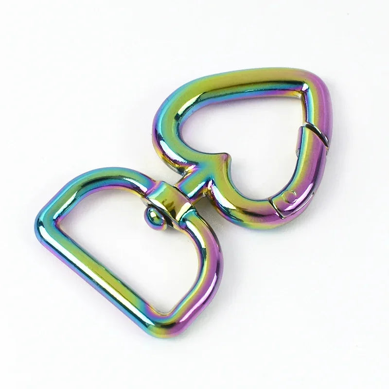 8/270Pcs Heart Metal Buckles Swivel Clasp Snap Hook Carabiner for Bag Strap Keychain Belt Buckle Diy Hardware Leather Accessories