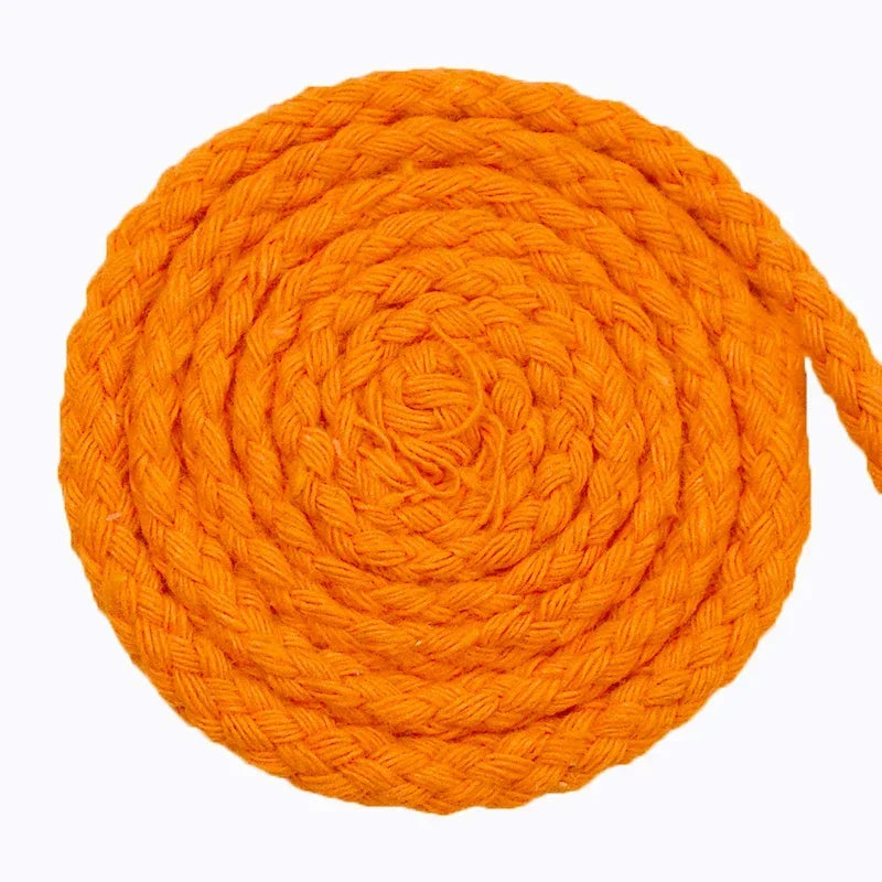 25/800Meters 7mm 8 Shares Round Cotton Cords Decorative Rope Twisted Braided Drawstring Ropes DIY Home Textile Craft Sewing