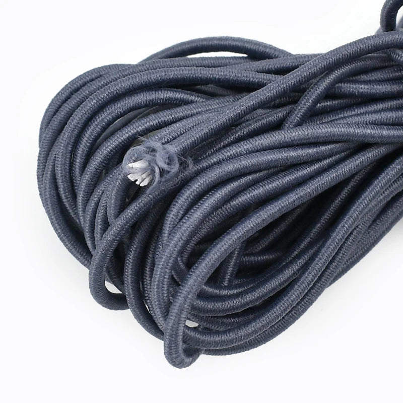 50/100Meters Color 2.5mm Round Elastic Ropes high elasticity rope HairBand Clothes Pants Rubber Band DIY Sewing Accessories
