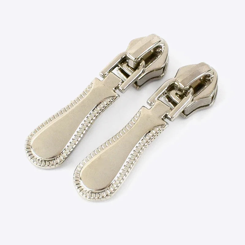 3/1000pcs Meetee 3# 5# Metal Zipper Sliders for Nylon Zippers Bag Garment Zip Head Pulls Repair Kits DIY Sewing Hardware Accessories