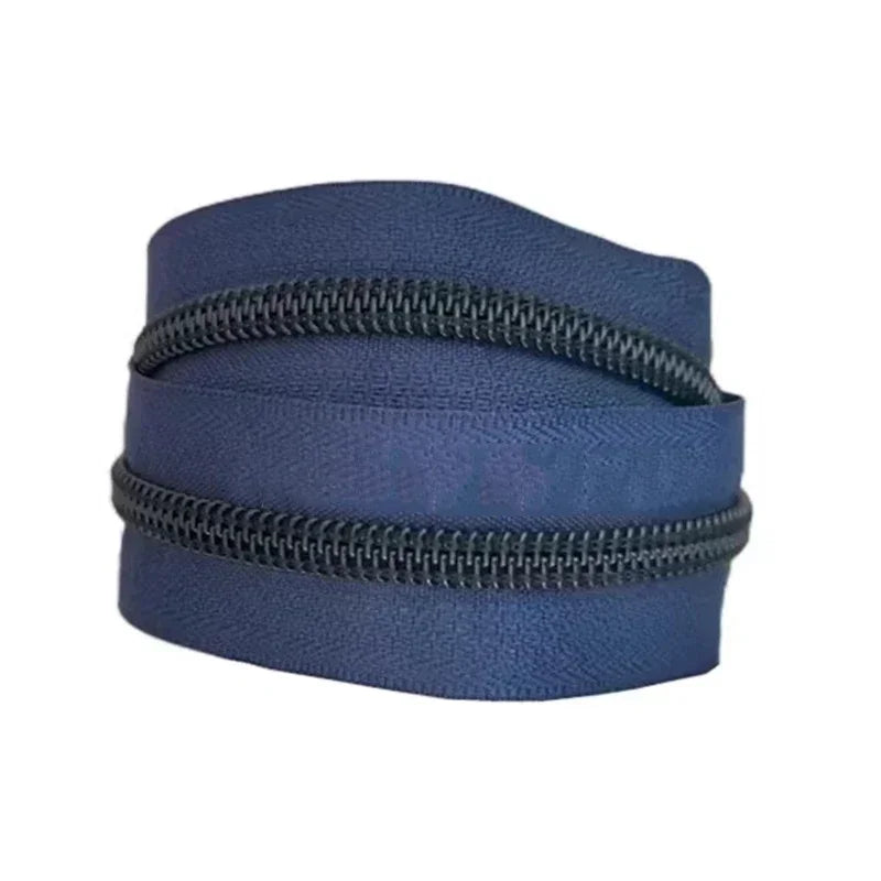 8/200M 5# Nylon Zippers By The Meter Roll Bulk Zip Tapes Clothes Shoes Bag Coil Zips Closures Repair Kit DIY Sewing Accessories