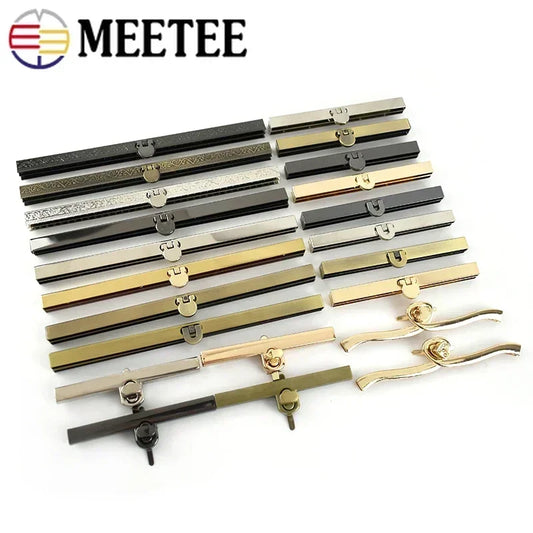 2/70Pcs Meetee Metal Bag Purse Frame Buckles Wallet Handbag Part Decoration Lock Clip Clasp Closure Hook DIY Hardware Accessories