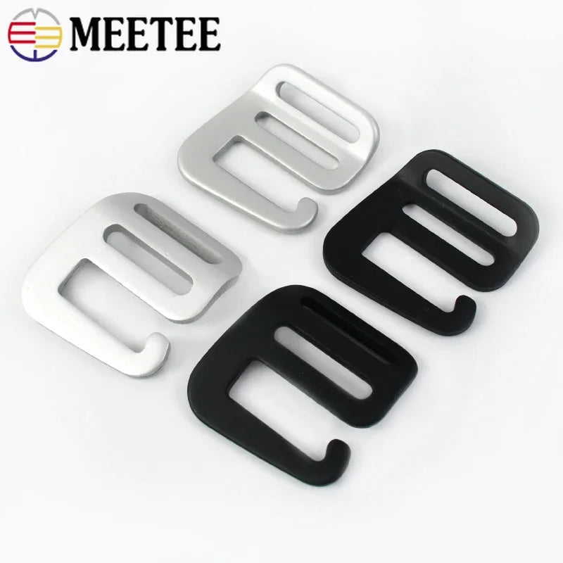 15/400Pcs 20/25mm Aluminum Metal G Hook Buckles for Bag Strap Tri-Glide Clasp Backpack Belt Adjust Buckle DIY Hardware Accessory