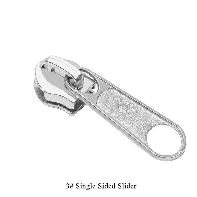 30/500Pcs 3# 5# 8# 10# Zipper Sliders for Nylon Zippers Head Single/Double Sided Pull Luggage Bag Zips Repair Kit Accessory