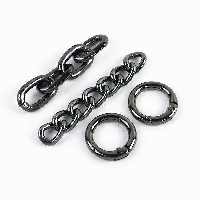 5/160Pcs Shoulder Strap Extended Chain 99/108mm Spring O Ring Buckle Metal Chains Bag Handle Connector Hook Accessories