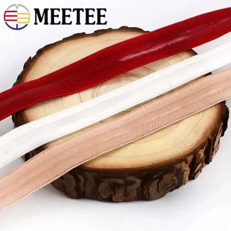 15/400M Meetee 8-25mm Elastic Band Transparent Silicone Non-slip Underwear Belt Rubber Stretch Ribbon Clothes Sewing Accessory