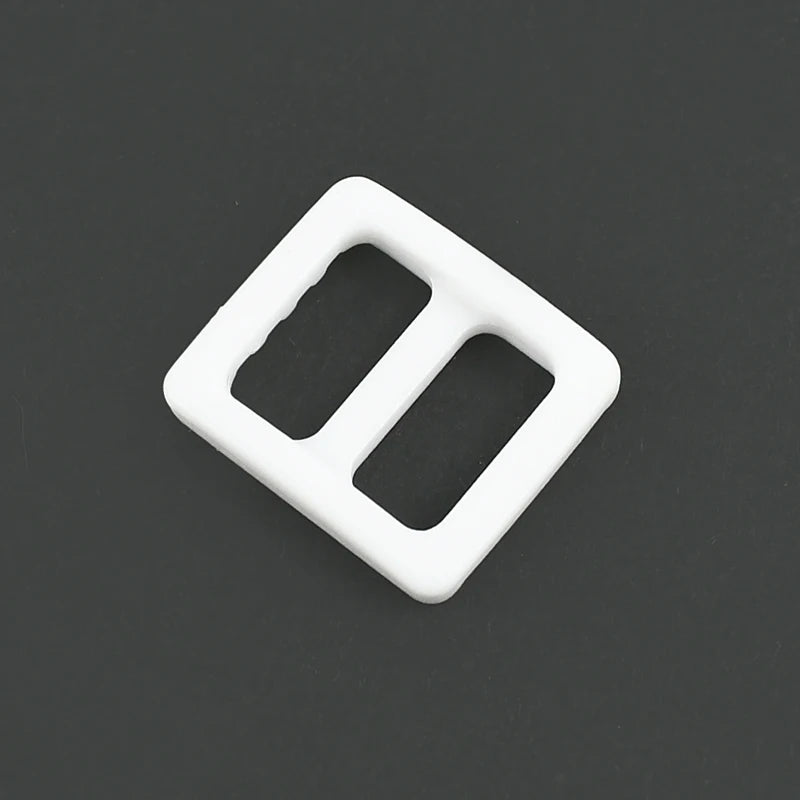 Meetee 100Pcs Colorful 10mm Plastic Slider Tri-Glide Adjustable Buckles Dog Collar Harness Backpack Strap Webbing Bag Parts
