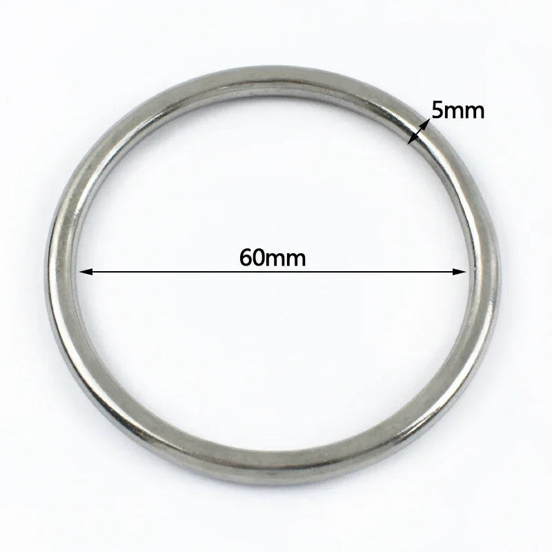 20/500Pcs 304 Stainless Steel Buckle 15-100mm Bag Strap O D Ring Hook Keychain Connector Loop Buckles Pet Collar Hardware Supply