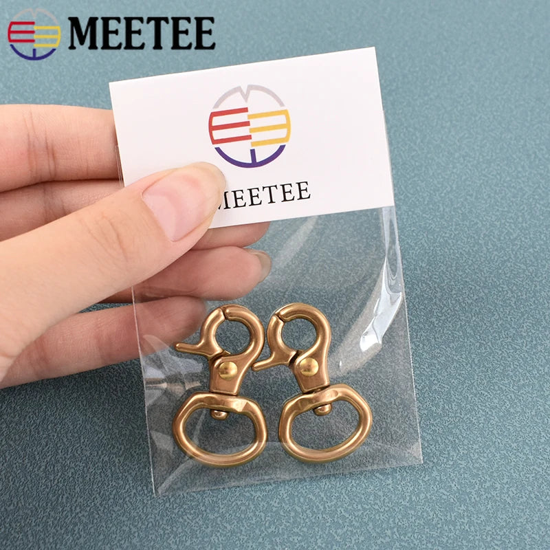 5/160Pcs Solid Brass Snap Hook Buckle Swivel Lobster Clasp Trigger Clips Carabiner Buckles for Pet Leashes Strap Leather Craft
