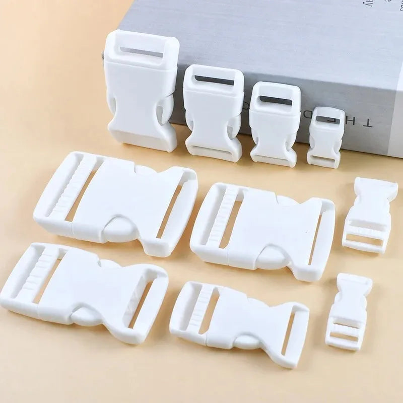 30/1000Pcs 10-38mm Plastic Release Buckles Backpack Strap Side Adjust Clip Clasp Webbing Belt Buckle Dog Collar Adjust Snap Hook
