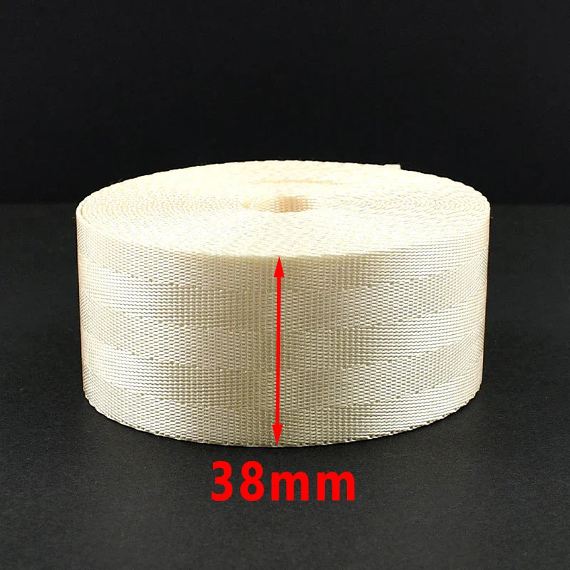 8/200Yards 25/38mm 1mm Thick Webbing Nylon Canvas Webbings Ribbon for Backpack Strap Belt Sling Tape Sewing Bia Binding Supplies