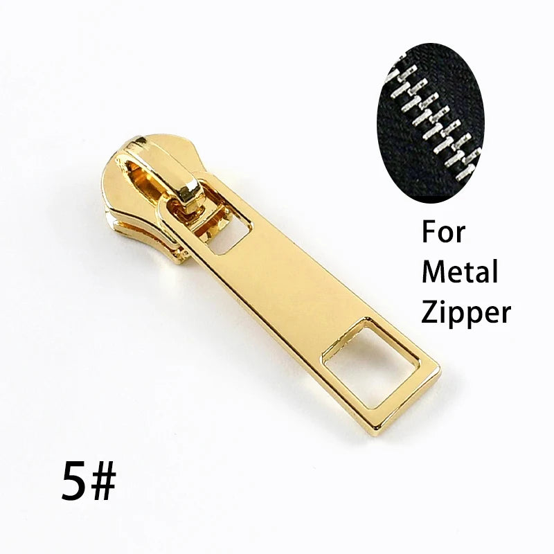 8/200 Pcs 5# Zipper Head Auto Lock for Metal or Nylon Zippers Slider Zip Repair DIY Bags Garment Zips Closure Sewing Accessories