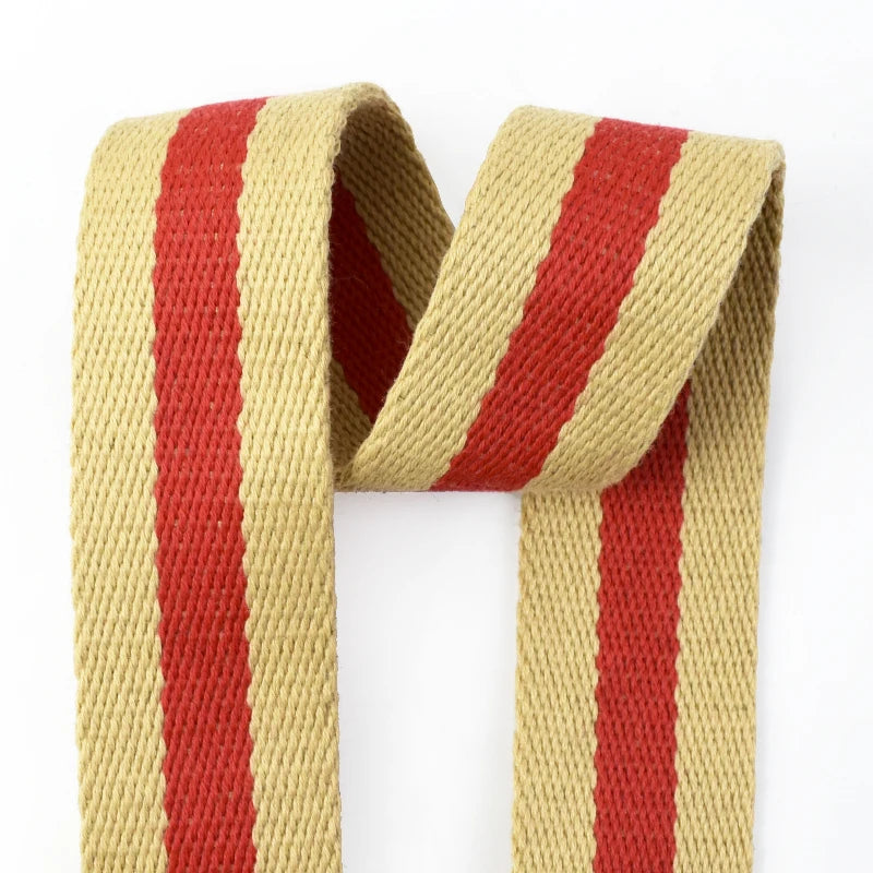 2/50Meters 38mm 2.5mm Thick Polyester Cotton Webbing DIY Sewing Jacquard Webbings Ribbons Clothes Bag Straps Hats Tapes