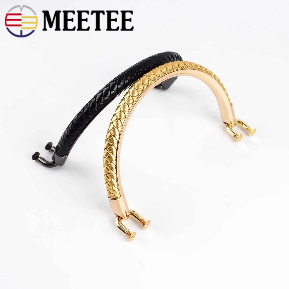 Meetee 2/80Pcs125mm Metal Bag Handles for Luggage Strap Buckle Hooks DIY Bags Handle Belt Hardware Accessories