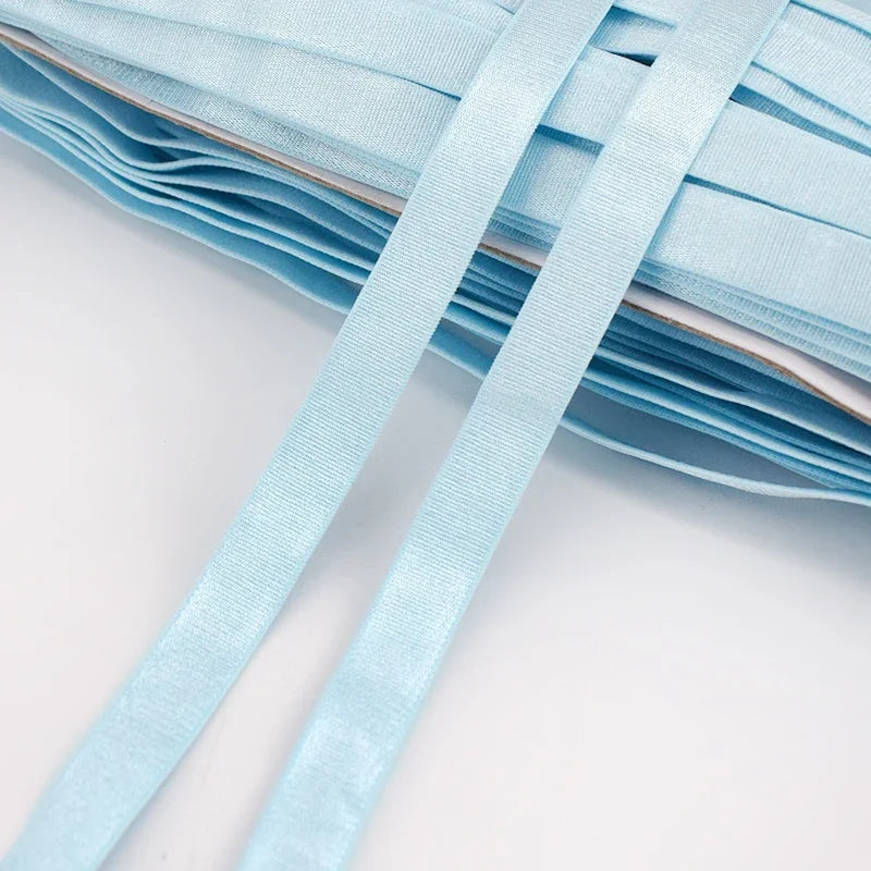 Meetee 10/300meters 12mm Elastic Bands for Underwear Bra Shoulder Strap Yoga Belt Hair Band DIY Sewing Garment Accessories