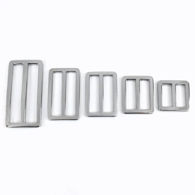 15/400pcs 16-50mm Bags Strap Buckles Metal Slider Tri Glide Adjust Belt Buckle for Webbing Shoes Clothes Leather Part Accessories