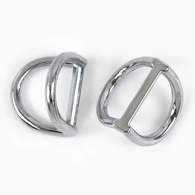 15/500Pcs 19mm Metal Double D Ring Hanger Bag Dee Buckle for Bags Belt Carabiner Clip Hook Buckles Coller Chain Connector Kits