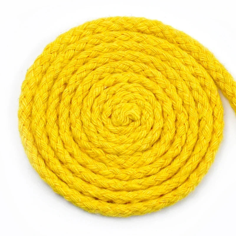 25/800Meters 7mm 8 Shares Round Cotton Cords Decorative Rope Twisted Braided Drawstring Ropes DIY Home Textile Craft Sewing
