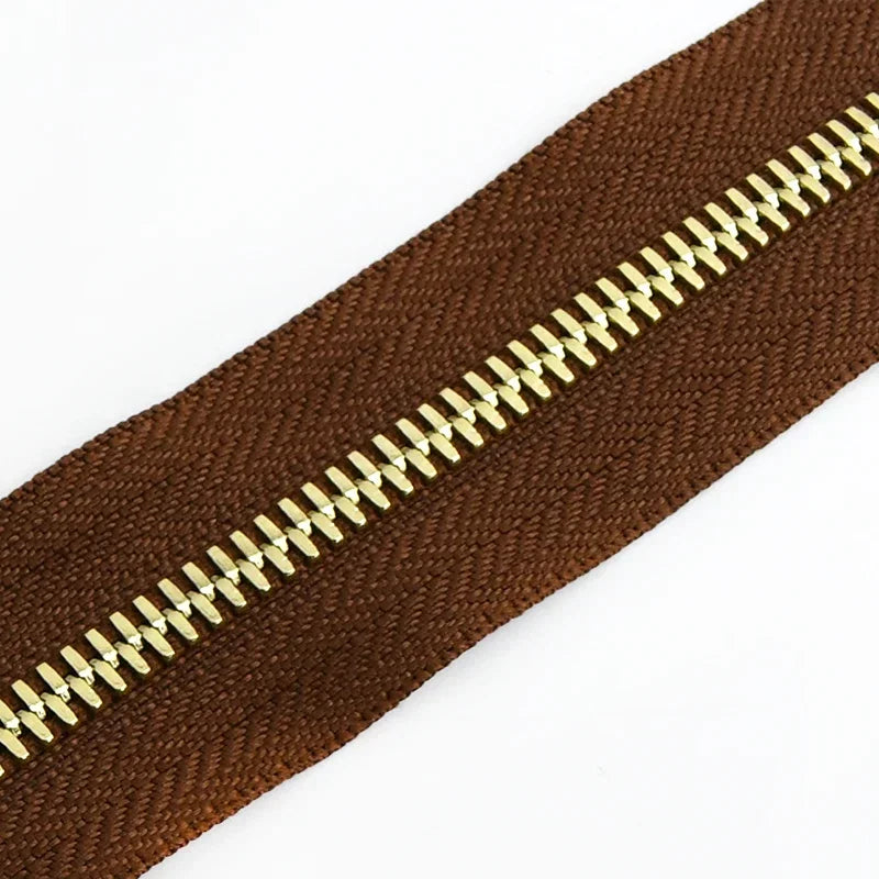2/50Yards 5# Colorful Metal Zipper Gold/Sliver Teeth Double Pull Open-end Zips Tape Bag Garment Zip Repair Kit Sewing Accessory