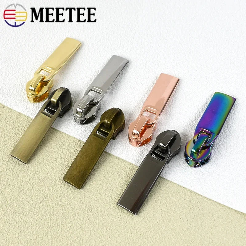 30/500Pcs 3# 5# Zipper Puller Sliders for Nylon Zippers Bag Pocket Zips Head Repair Kits DIY Clothing Sewing Accessories