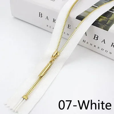 Meetee 20pcs 15-30cm 3# Metal Zipper Closed End Black White Zippers DIY Bag Purse Wallet Shoes Garment Zip Sewing Accessory