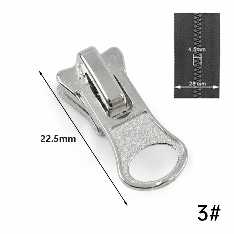 30/1000Pcs 3# 5# 8# Zipper Sliders for Resin Zip Reversible Double-sided Zippers Puller Head Garment Luggage Sew Zips Repair Kits