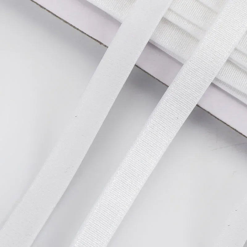 Meetee 10/300meters 12mm Elastic Bands for Underwear Bra Shoulder Strap Yoga Belt Hair Band DIY Sewing Garment Accessories