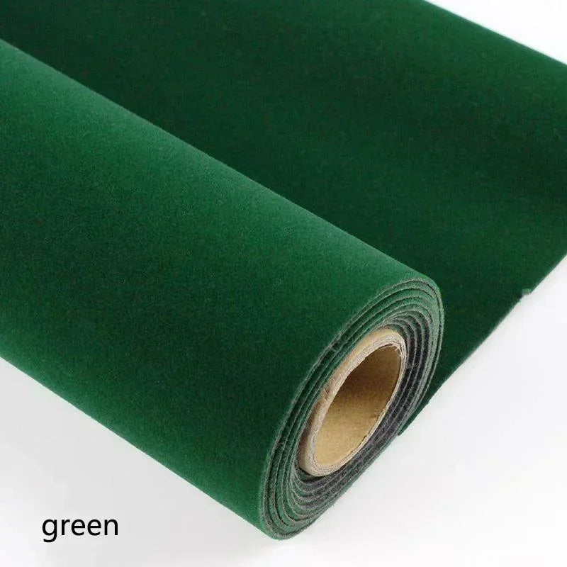 90/1350cm*150cm 0.5mm Thick Self Adhesive Velvet Fabric Sticky Flock Fabrics DIY Jewelry Box Sofa Table Car Drawer Liner Backing