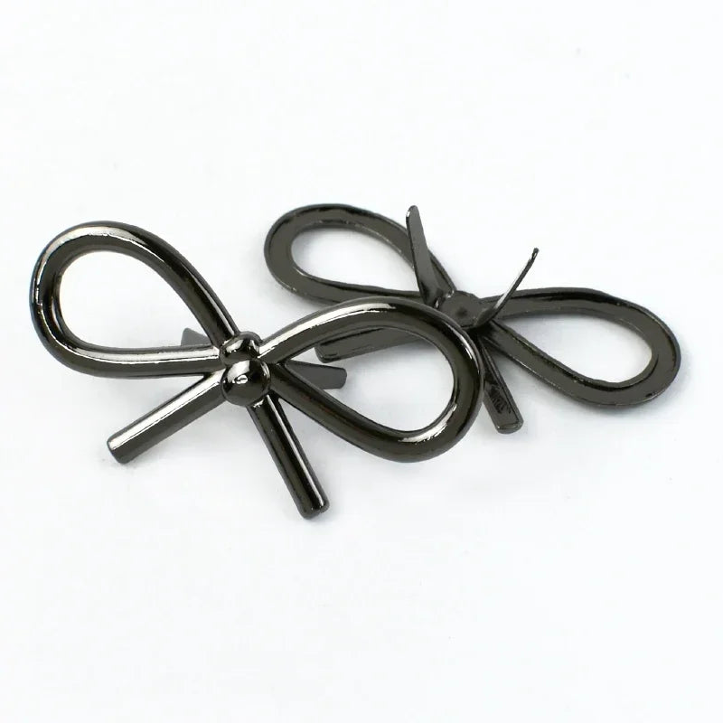 Meetee 20/600Pcs  44*22mm Bow Shoes Buckle Metal Bags Clothing Decor Buckles DIY Leather Craft Luggage Hardware Accessories BD437