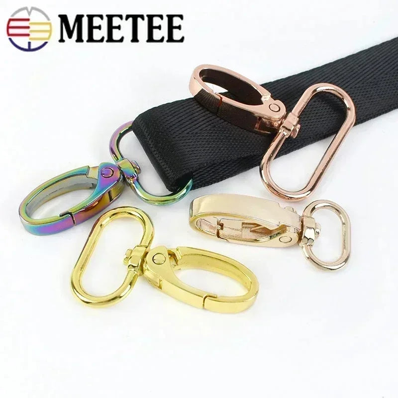 15/400Pcs 16/20/26/32/38mm Metal Buckles Bag Strap Lobster Swivel Carabiner Snap Hook Collar KeyChain DIY Bags Hardware Accessories