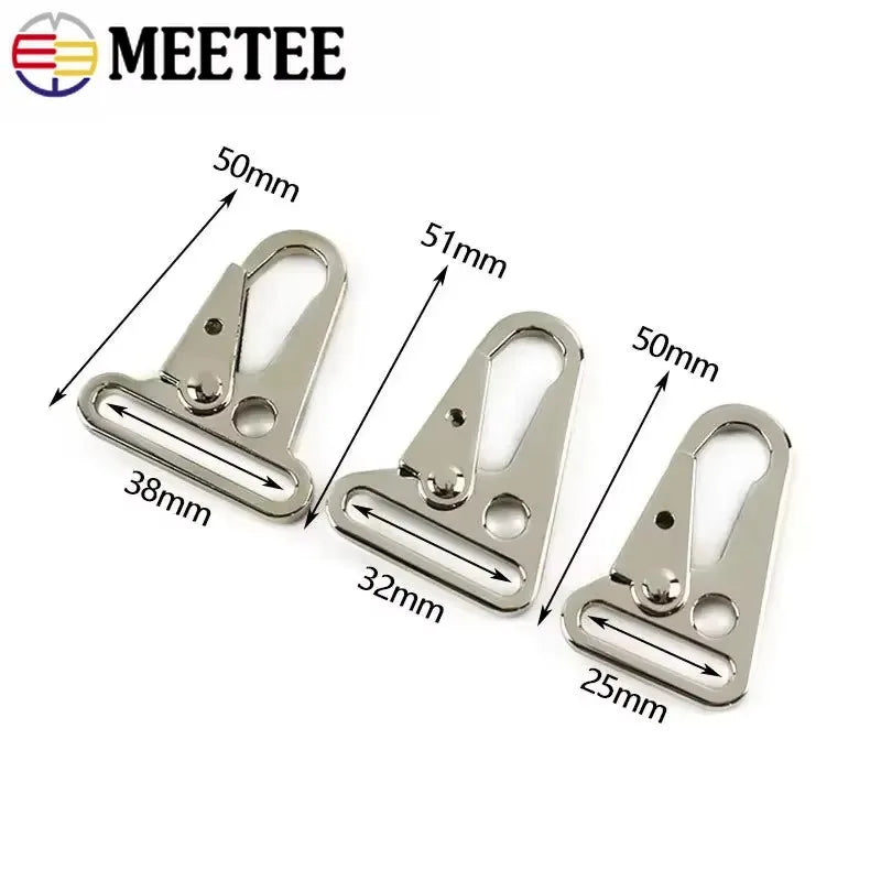 8/300Pcs Metal Strap Buckles Trigger Snap Hook 20-38mm Keychain Webbing Chain Clasp Dog Collar Clips Carabiner Leather Hardware