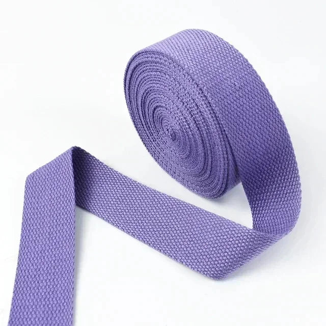 8/200Meters 20-50mm 1.3mm Thick Cotton Canvas Webbing Tape Bag Straps Backpacks Ribbons Dog Collars Clothes DIY Sewing Accessories