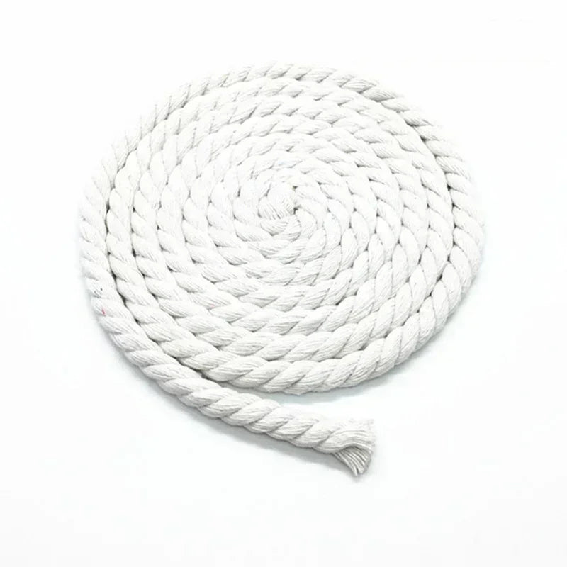 20/600Meters 5-20mm Colored Cotton Rope 3 Shares Twisted Cord DIY Decoration Macrame Ropes for Bag Braided Cords Sewing Accessories