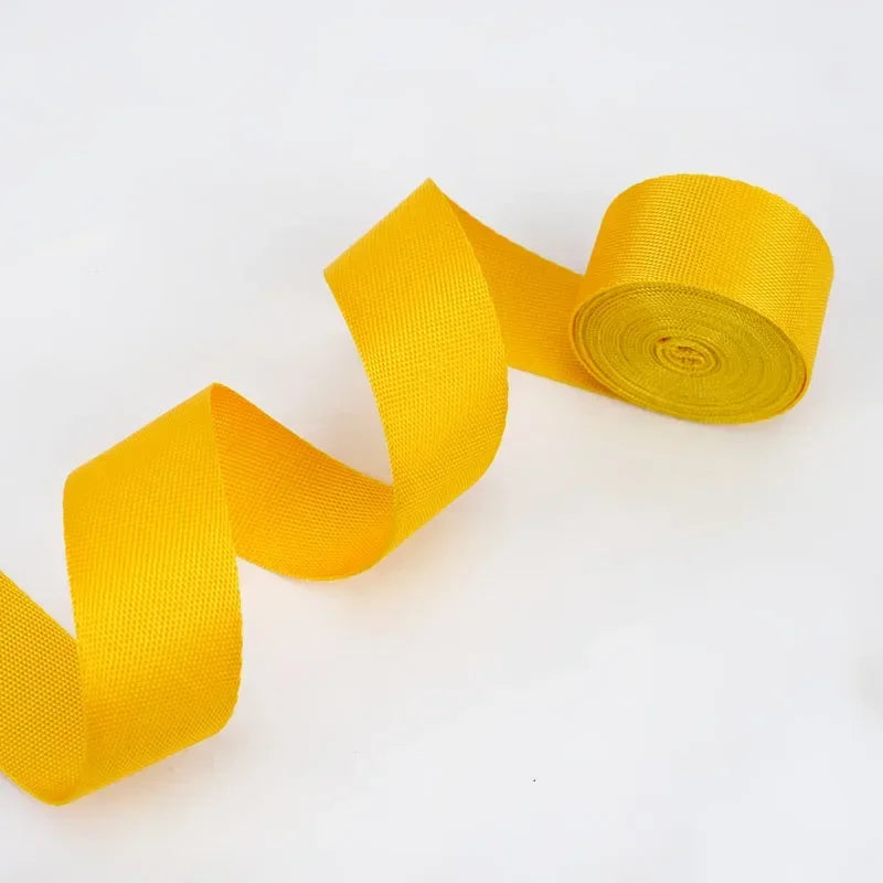 8/200Meters Colorful Nylon Webbing Strap 20-50mm Decor Ribbon Backpack Safety Belt Bias Binding Tape DIY Clothes Sewing Accessories