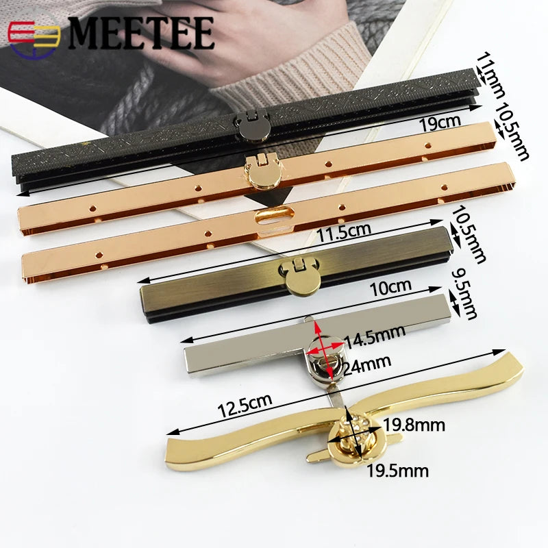 2/70Pcs Meetee Metal Bag Purse Frame Buckles Wallet Handbag Part Decoration Lock Clip Clasp Closure Hook DIY Hardware Accessories
