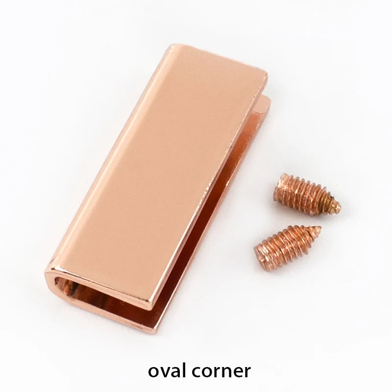 15-500Pcs Metal Bag Buckle Side Clips Protector Corner Screws Clip Clasp for Webbing Belts Tail End Plug LeatherCraft Accessories